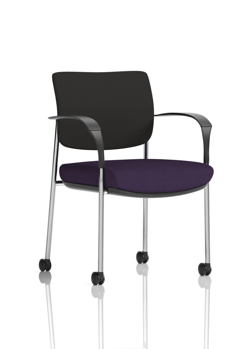 brunswick deluxe medium back visitor office chair with arms with castors