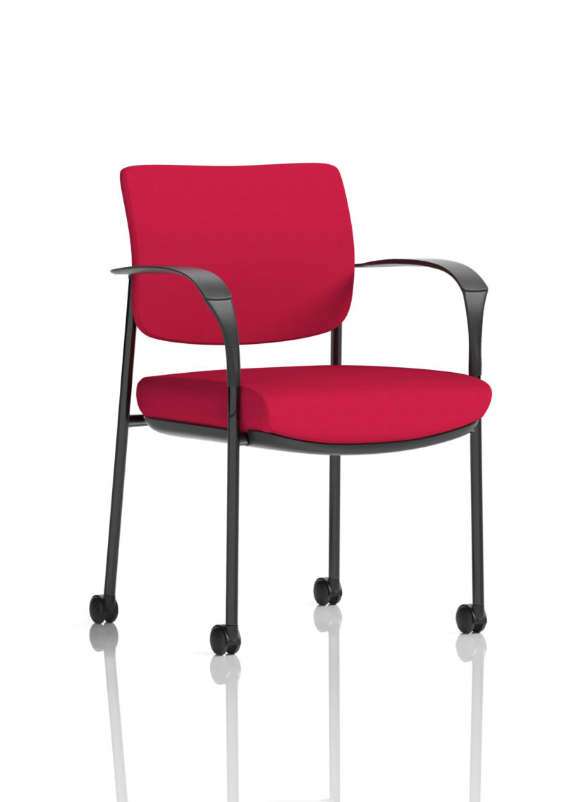 brunswick deluxe medium back visitor office chair with arms with castors