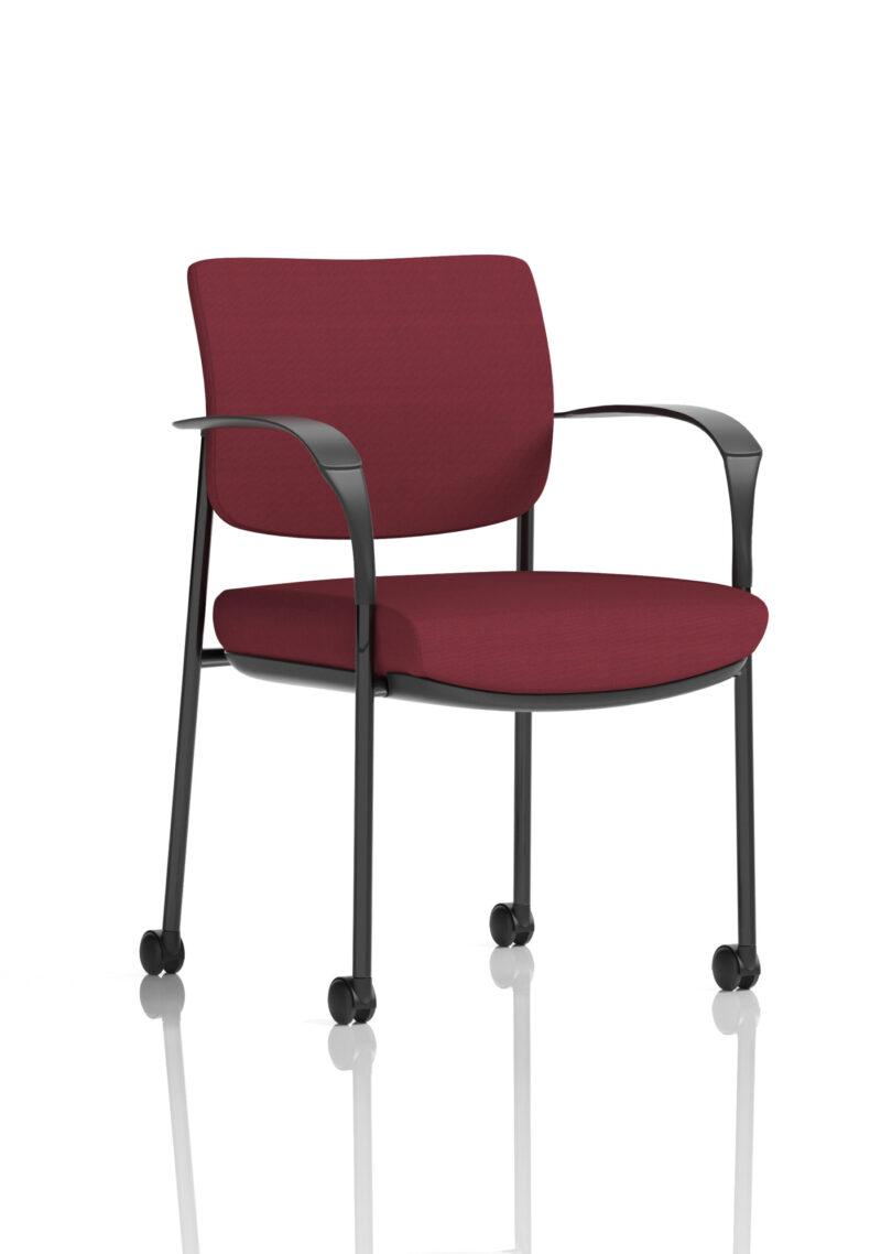brunswick deluxe medium back visitor office chair with arms with castors