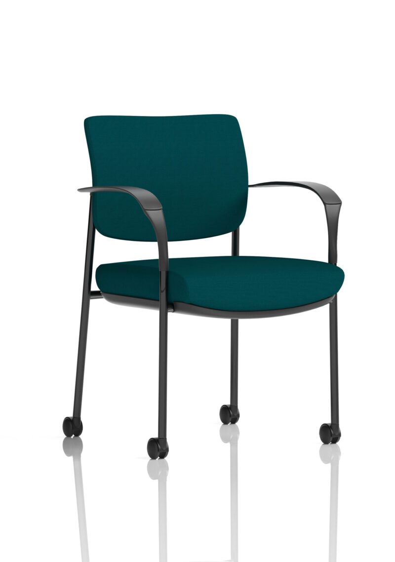 brunswick deluxe medium back visitor office chair with arms with castors