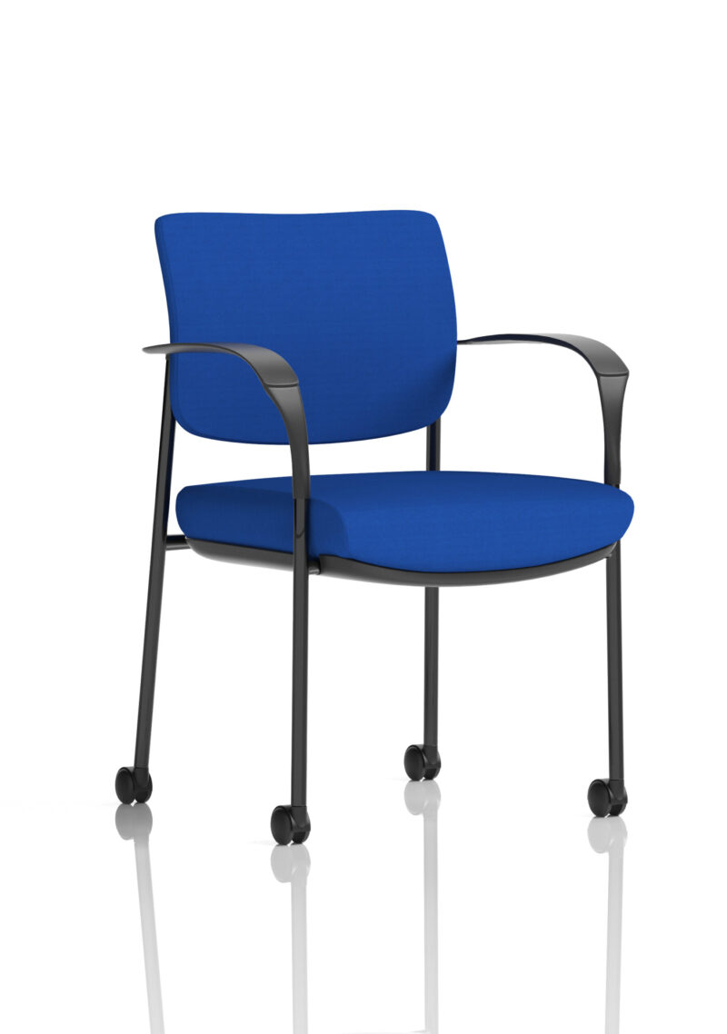 brunswick deluxe medium back visitor office chair with arms with castors