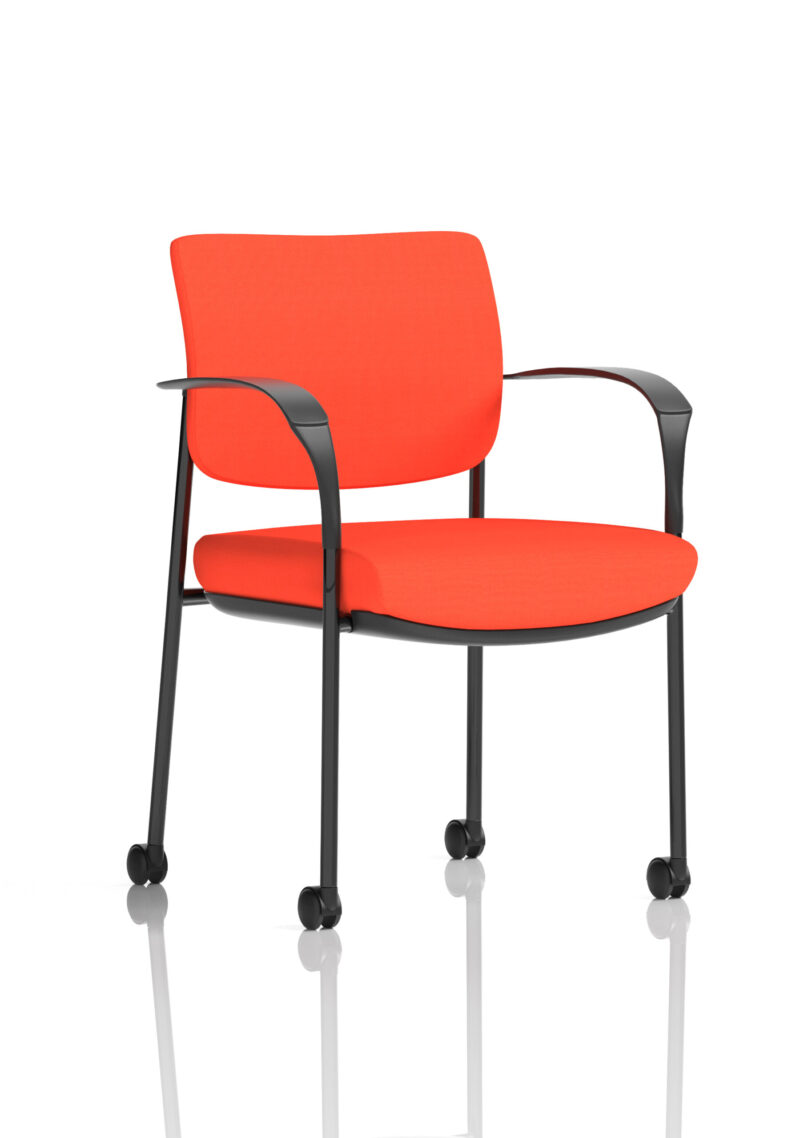 brunswick deluxe medium back visitor office chair with arms with castors