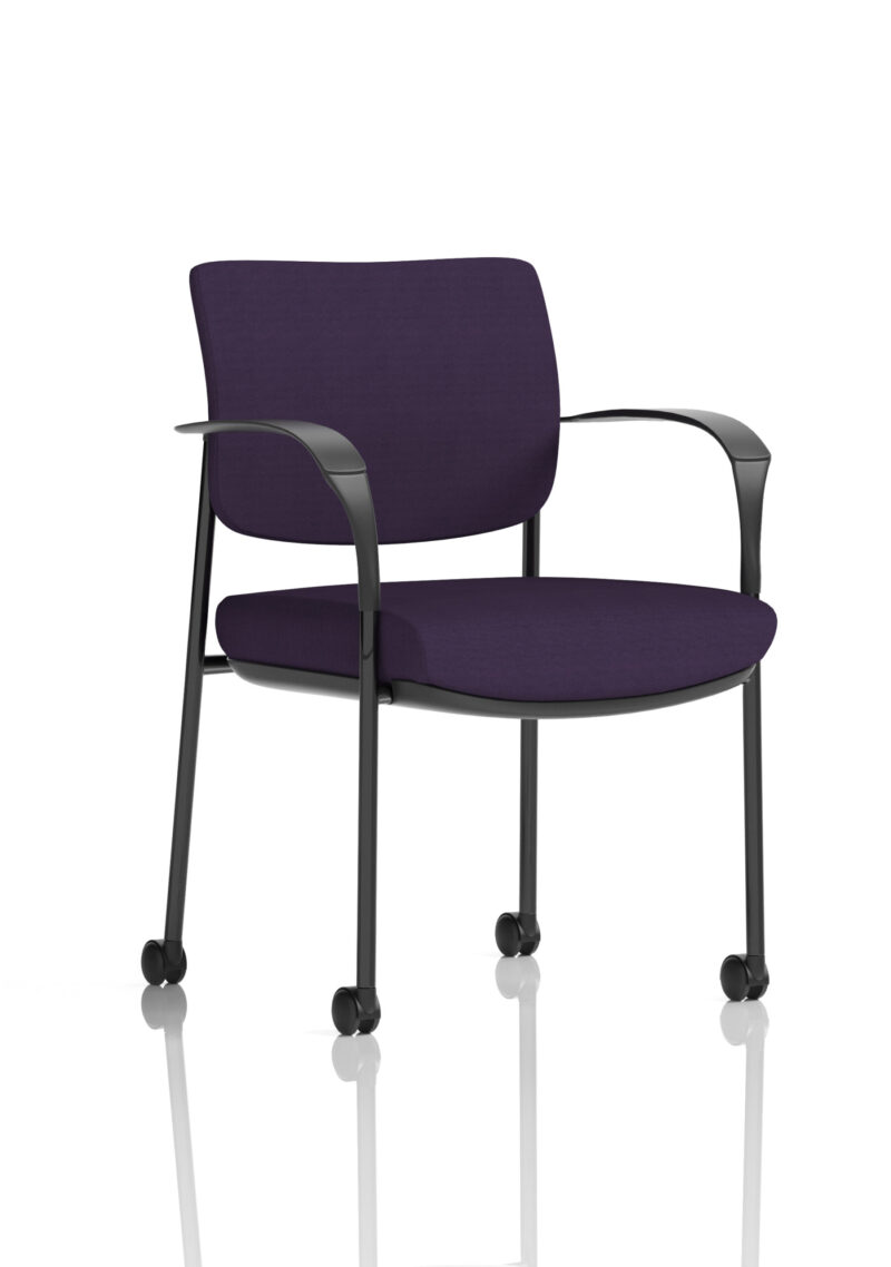 brunswick deluxe medium back visitor office chair with arms with castors