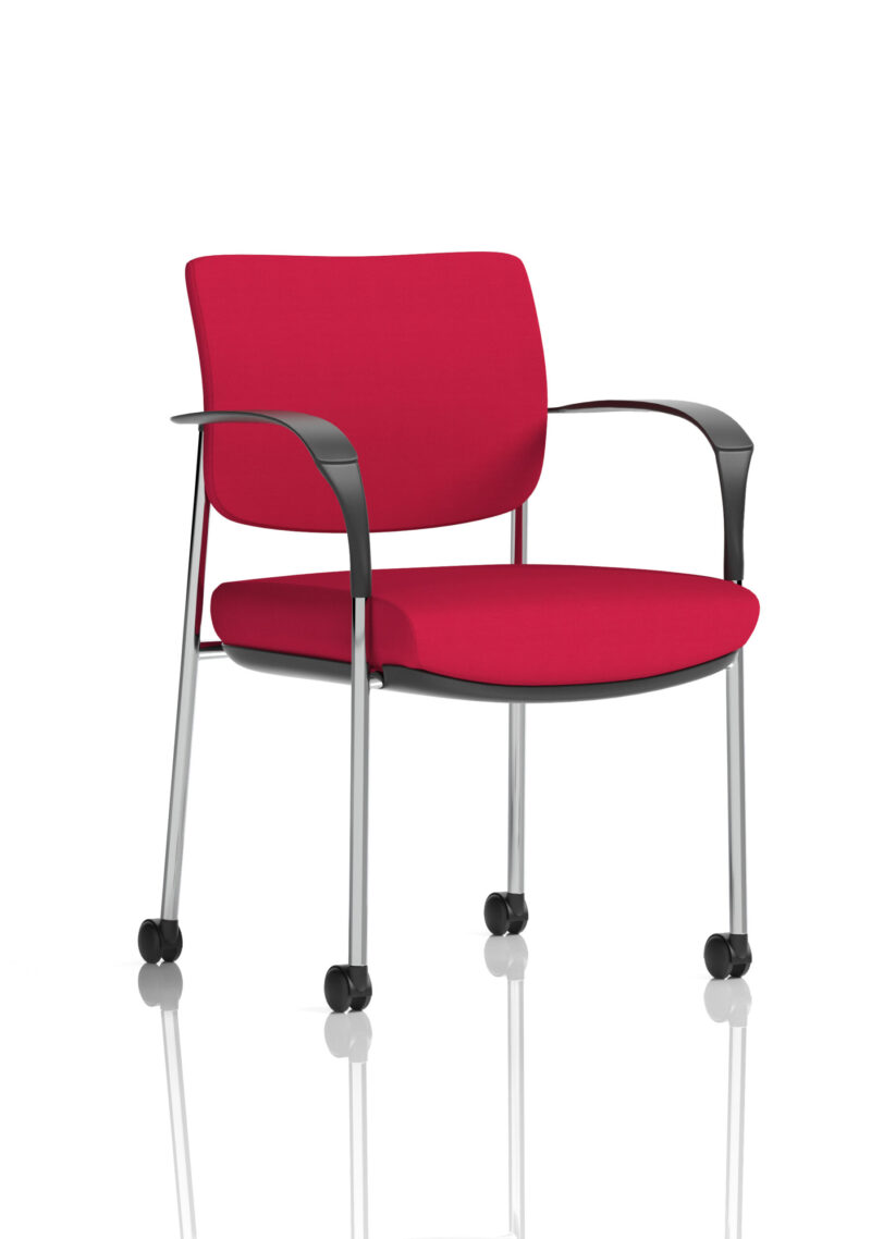 brunswick deluxe medium back visitor office chair with arms with castors