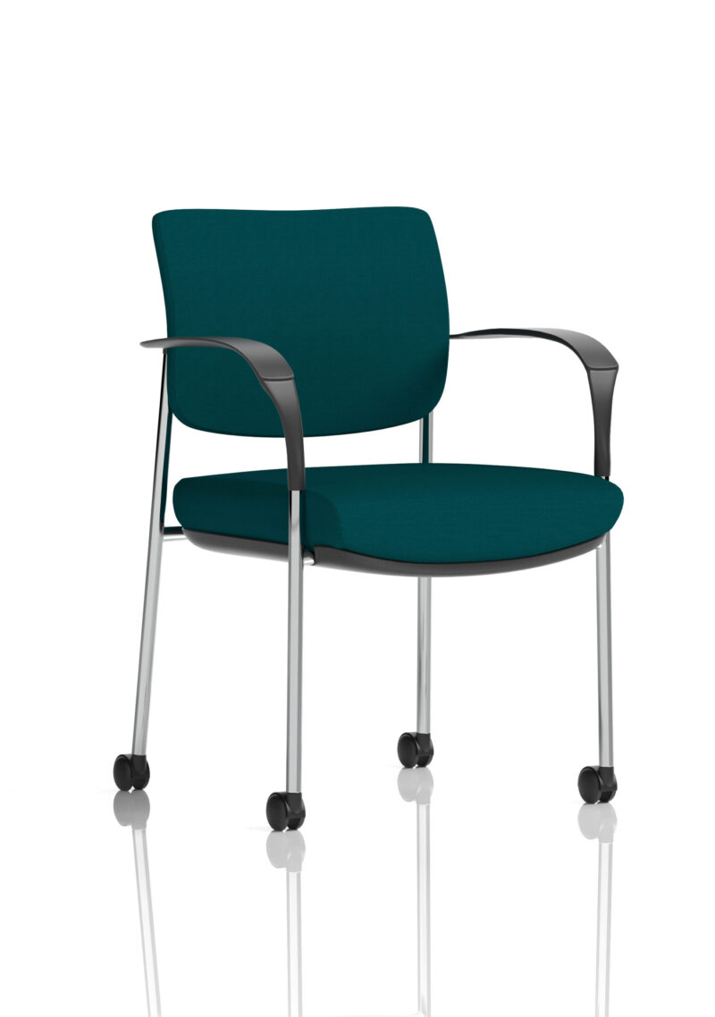 brunswick deluxe medium back visitor office chair with arms with castors