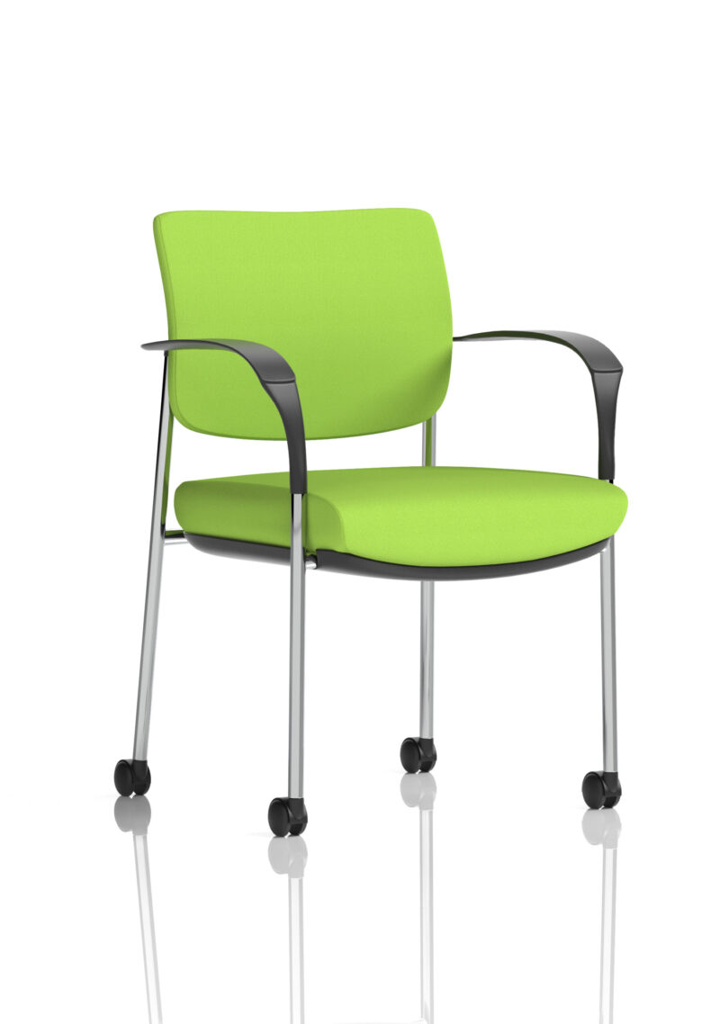 brunswick deluxe medium back visitor office chair with arms with castors