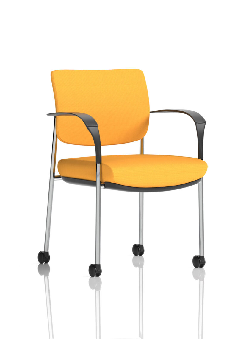 brunswick deluxe medium back visitor office chair with arms with castors