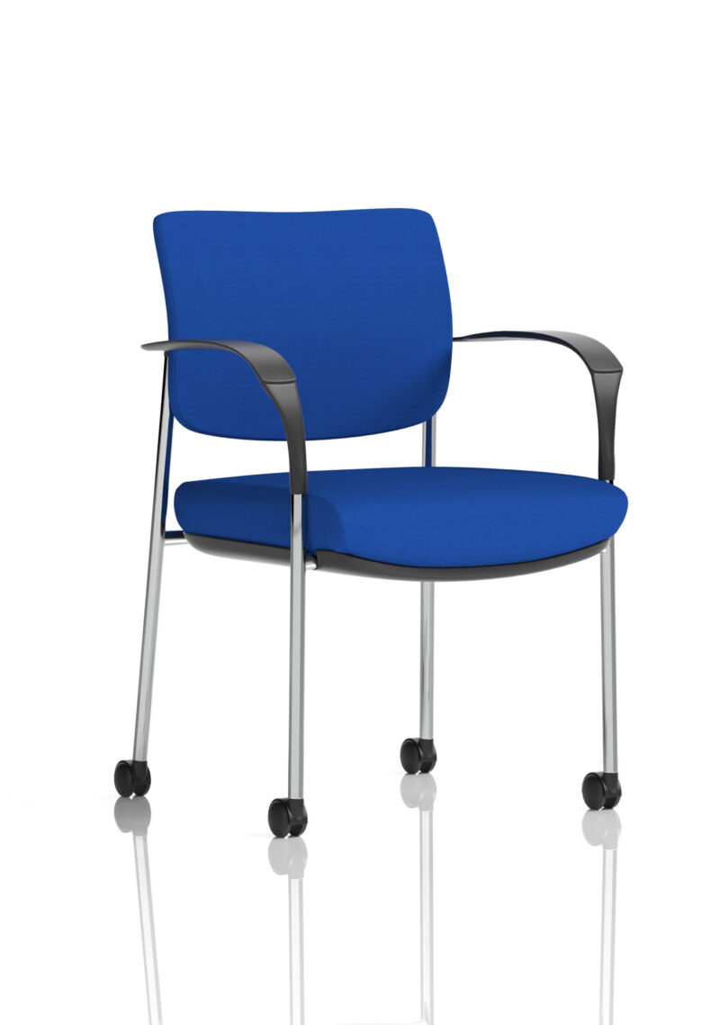 brunswick deluxe medium back visitor office chair with arms with castors