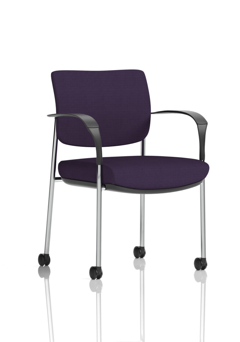 brunswick deluxe medium back visitor office chair with arms with castors