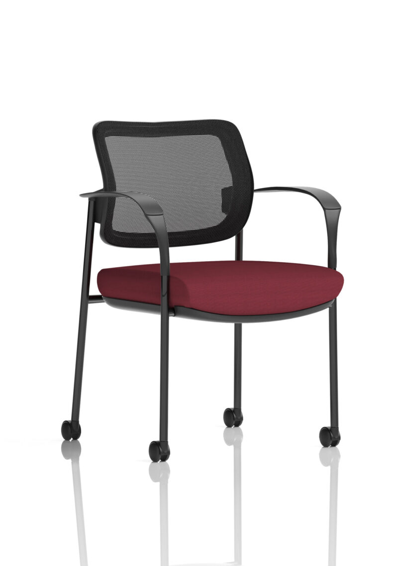 brunswick deluxe medium back visitor office chair with arms with castors