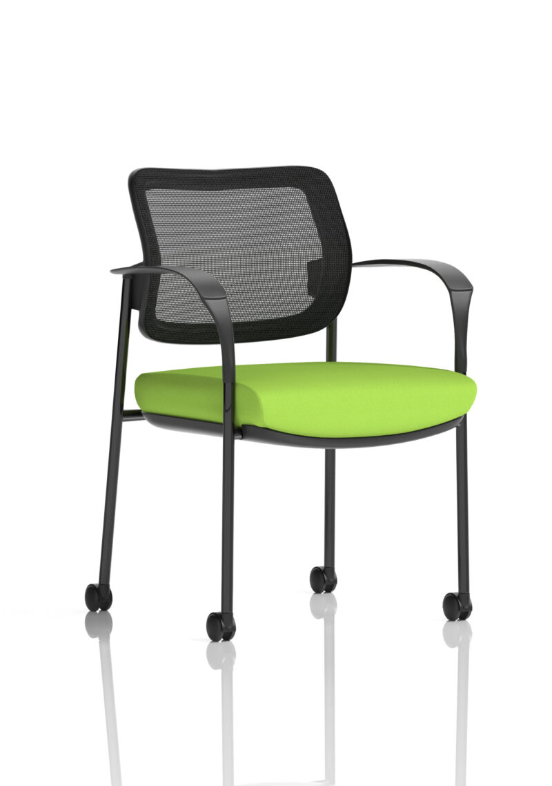 brunswick deluxe medium back visitor office chair with arms with castors