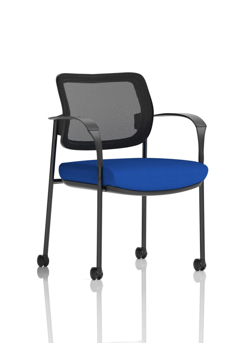 brunswick deluxe medium back visitor office chair with arms with castors