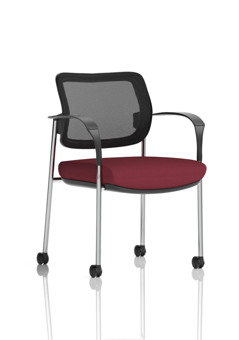 brunswick deluxe medium back visitor office chair with arms with castors