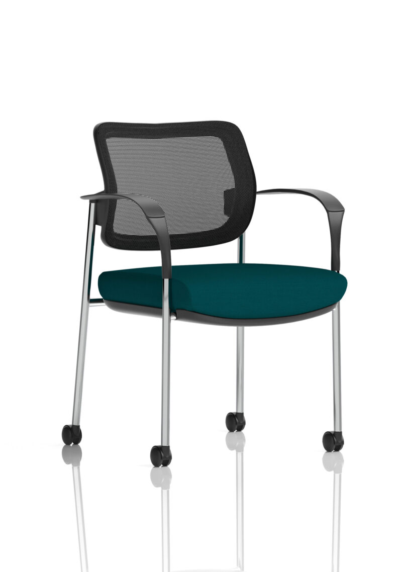brunswick deluxe medium back visitor office chair with arms with castors