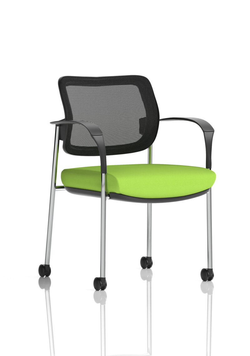 brunswick deluxe medium back visitor office chair with arms with castors