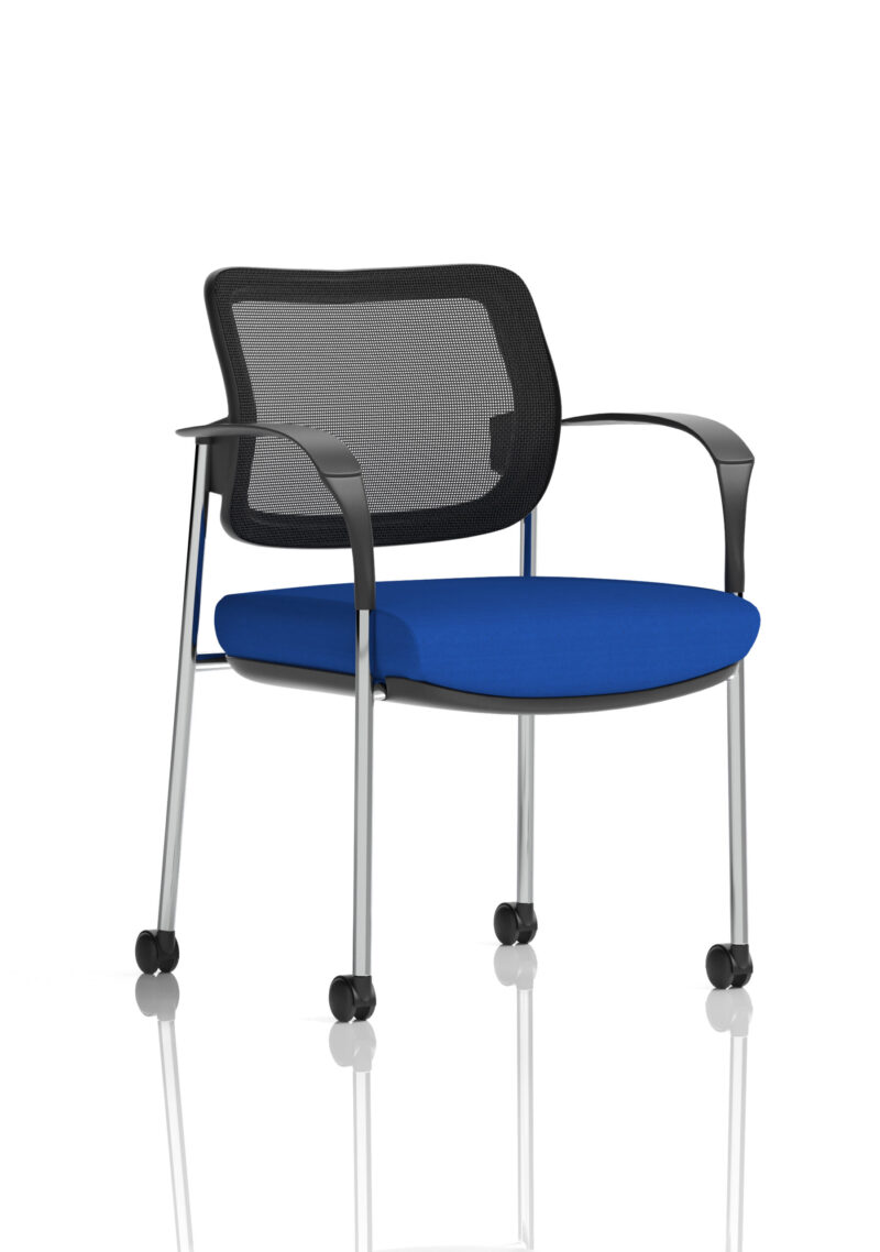 brunswick deluxe medium back visitor office chair with arms with castors