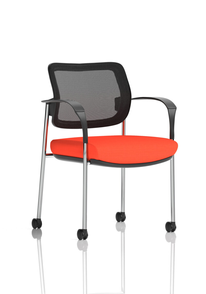 brunswick deluxe medium back visitor office chair with arms with castors