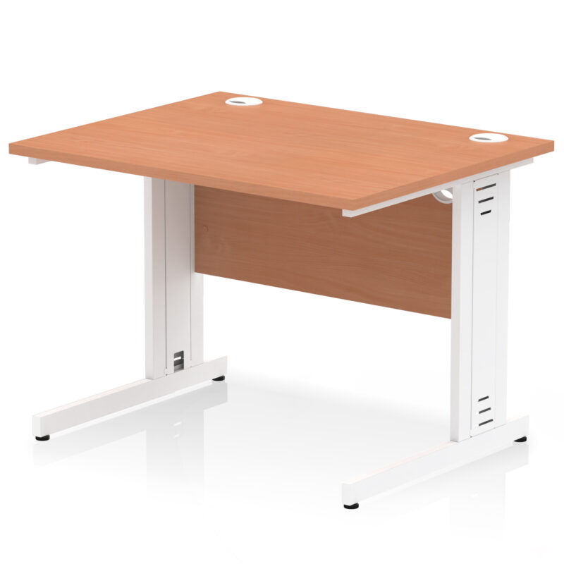 impulse 1000mm straight desk cable managed leg