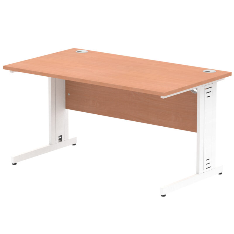 impulse 1400mm straight desk cable managed leg