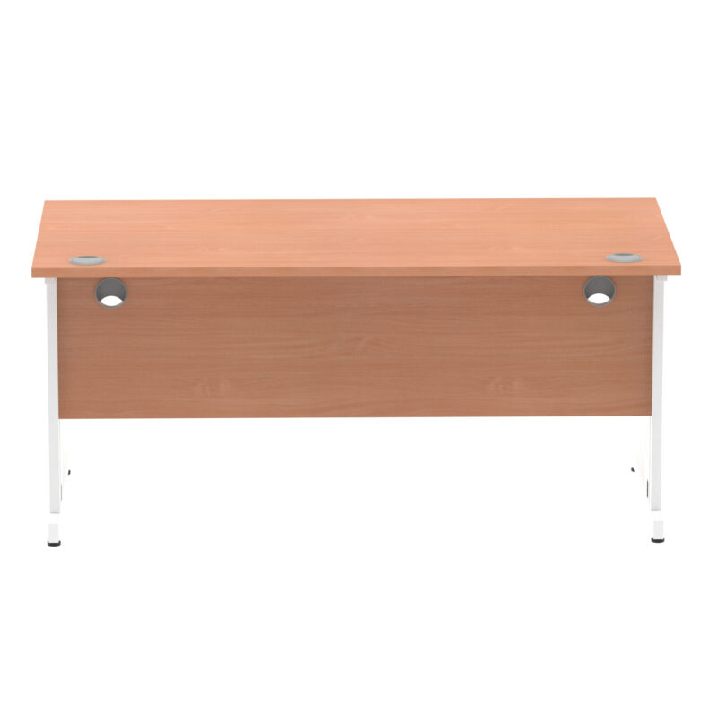 impulse 1600mm straight desk cable managed leg