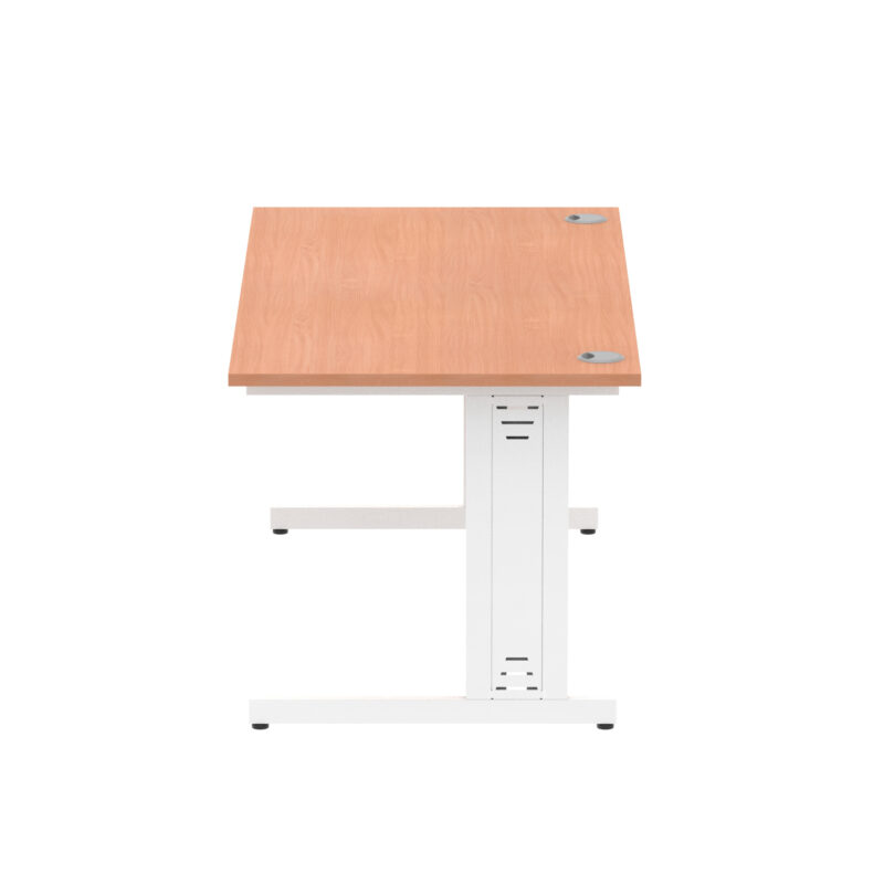 impulse 1600mm straight desk cable managed leg
