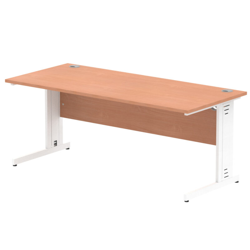 impulse 1800mm straight desk cable managed leg