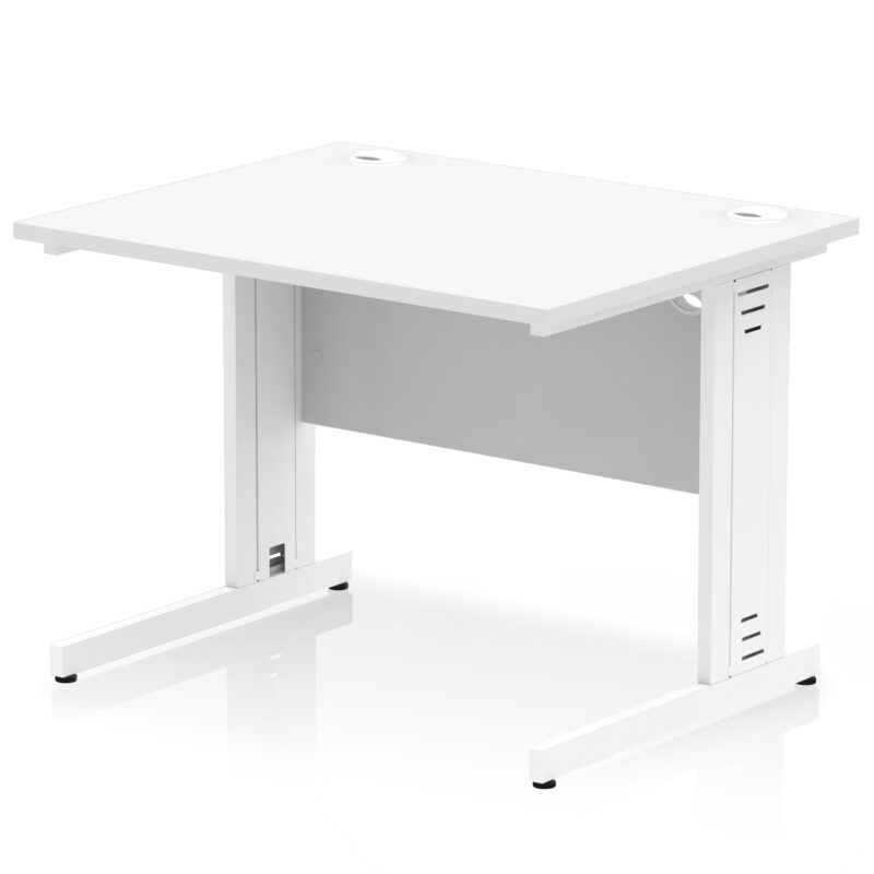 impulse 1000mm straight desk cable managed leg