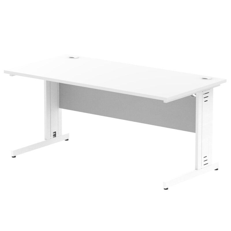impulse 1600mm straight desk cable managed leg