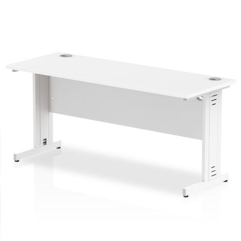 impulse 1600mm slimline desk cable managed leg