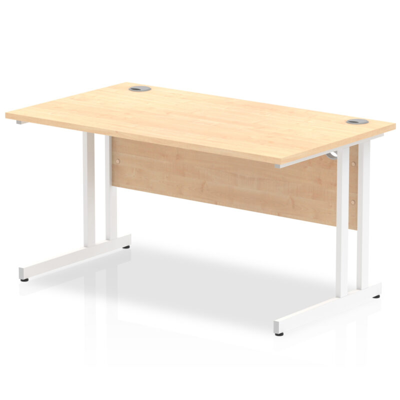 impulse 1400mm straight desk cantilever leg