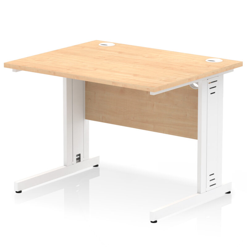 impulse 1000mm straight desk cable managed leg