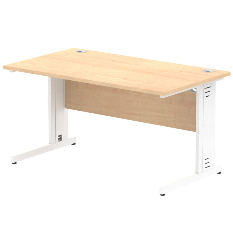 impulse 1400mm straight desk cable managed leg