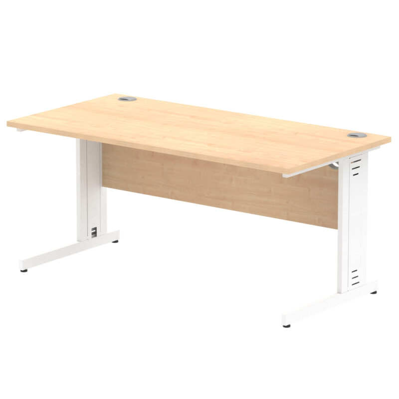 impulse 1600mm straight desk cable managed leg
