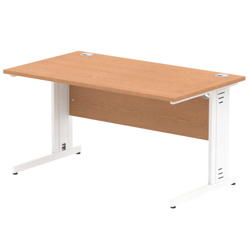 impulse 1400mm straight desk cable managed leg