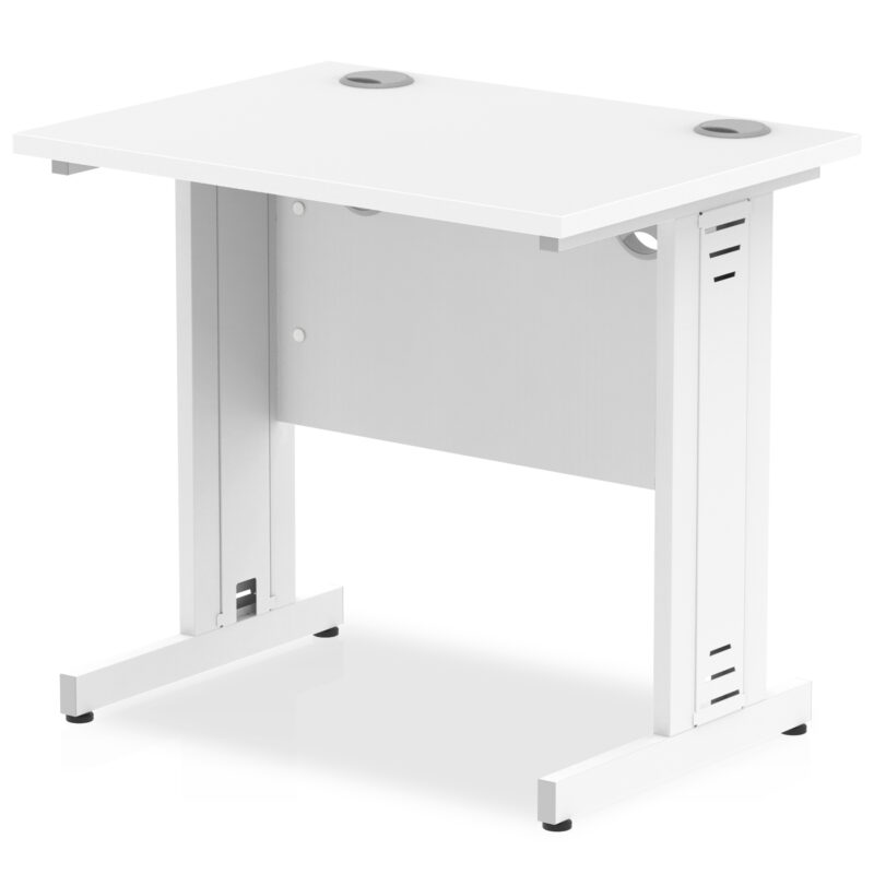 impulse 800mm slimline desk cable managed leg