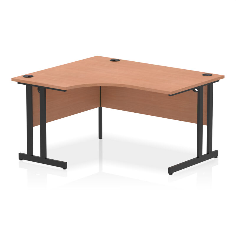 impulse 1400mm left crescent desk cantilever leg