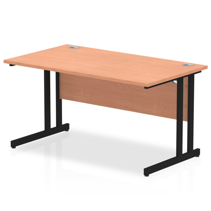 impulse 1400mm straight desk cantilever leg