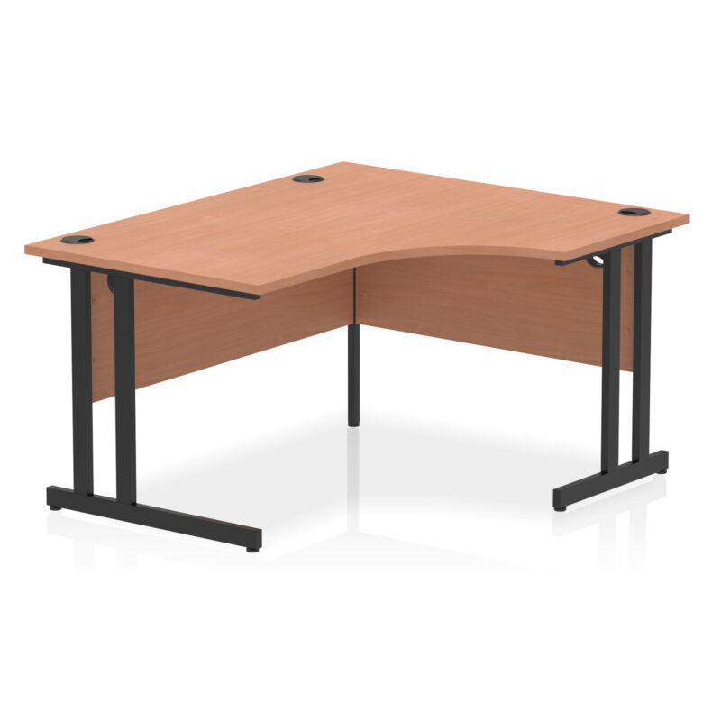impulse 1400mm right crescent desk cantilever leg