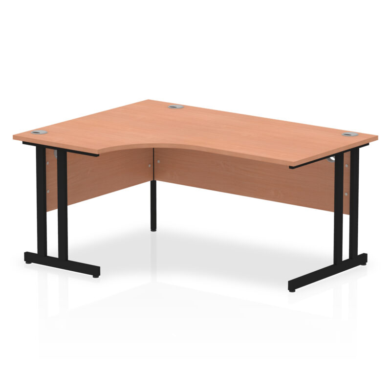 impulse 1600mm left crescent desk cantilever leg