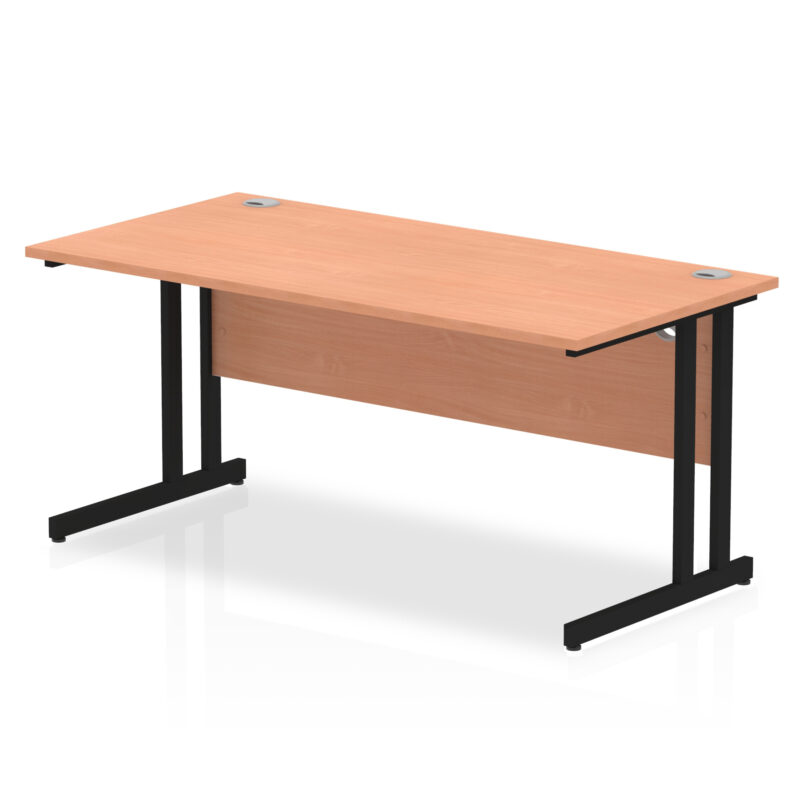 impulse 1600mm straight desk cantilever leg