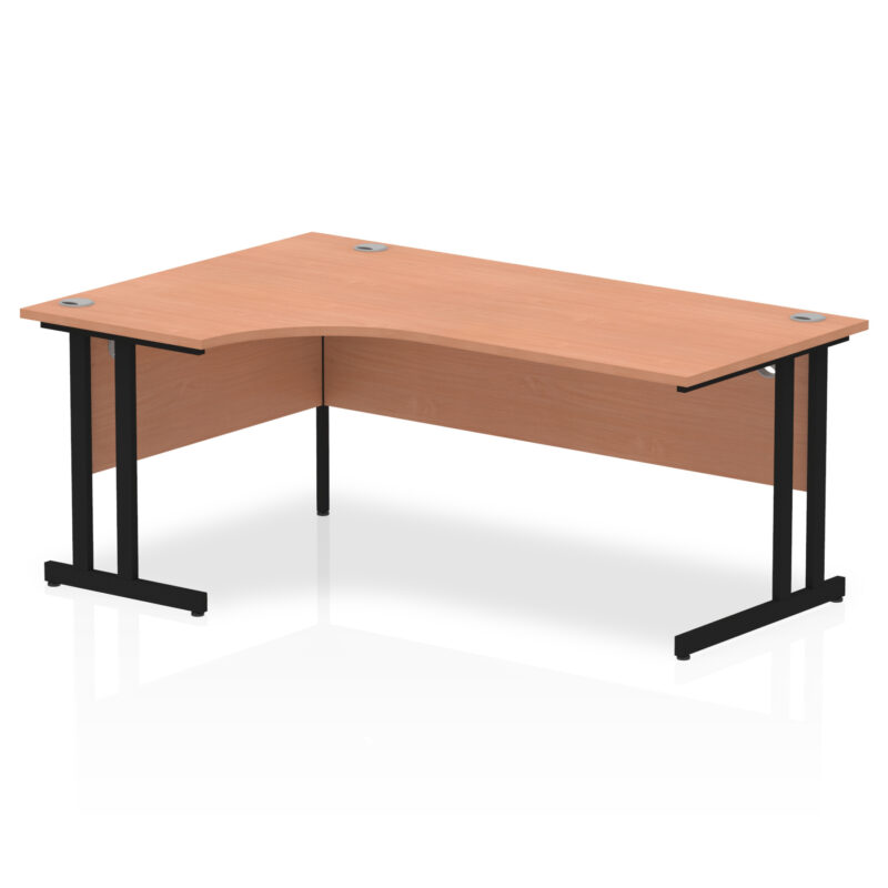 impulse 1800mm left crescent desk cantilever leg
