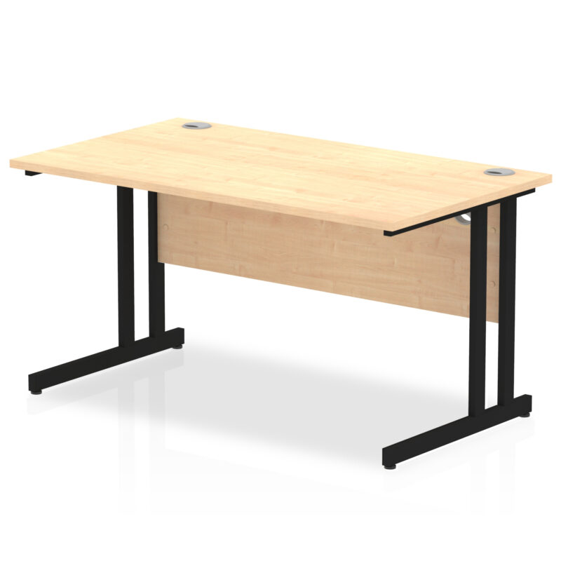 impulse 1400mm straight desk cantilever leg
