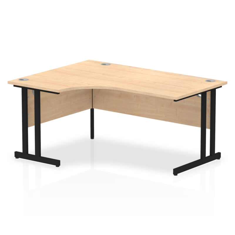impulse 1600mm left crescent desk cantilever leg