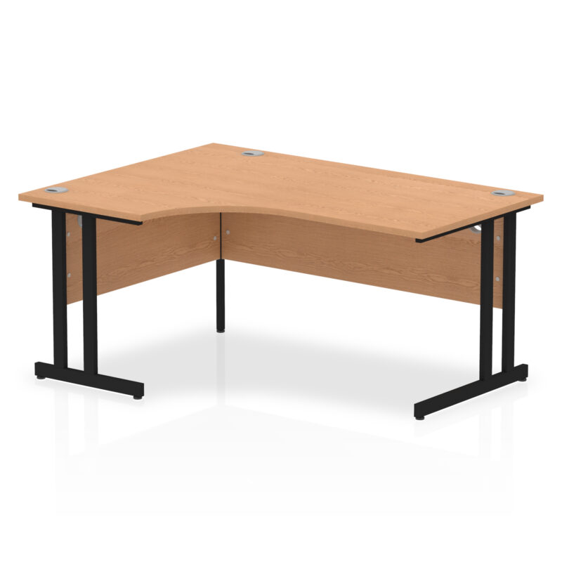 impulse 1600mm left crescent desk cantilever leg