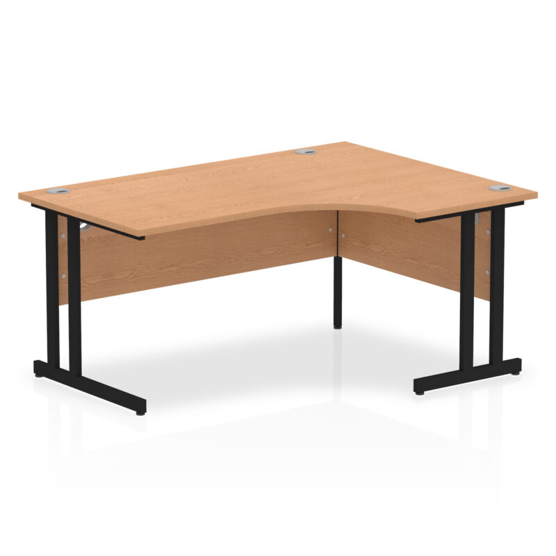 impulse 1600mm right crescent desk cantilever leg