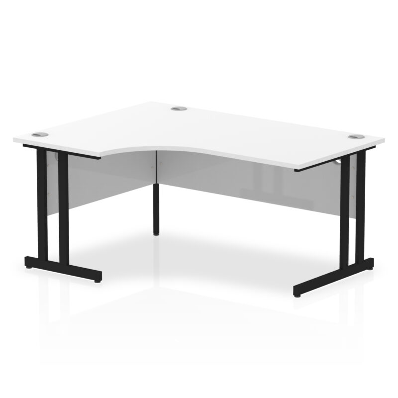 impulse 1600mm left crescent desk cantilever leg