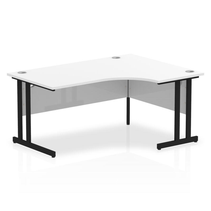 impulse 1600mm right crescent desk cantilever leg