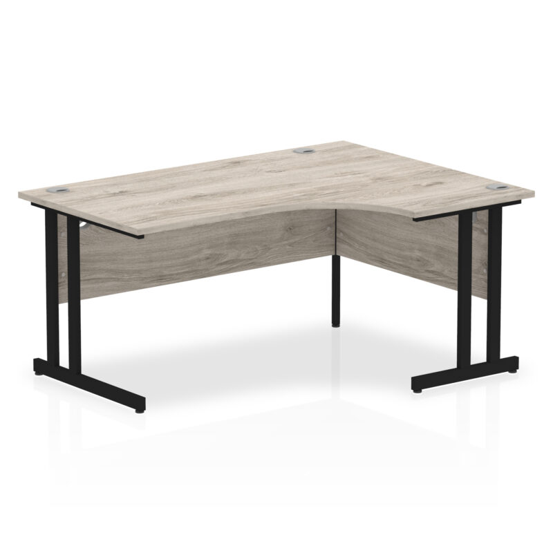 impulse 1600mm right crescent desk cantilever leg