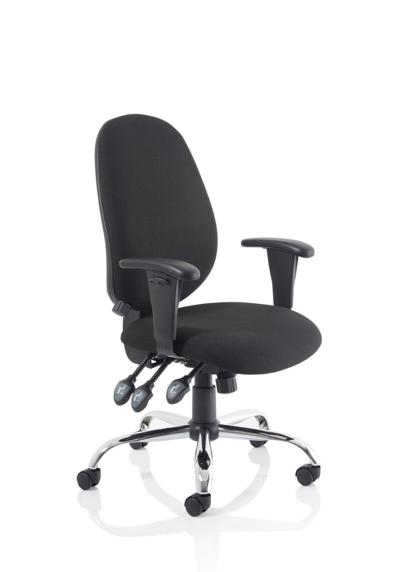 lisbon medium back task operator office chair with height adjustable arms