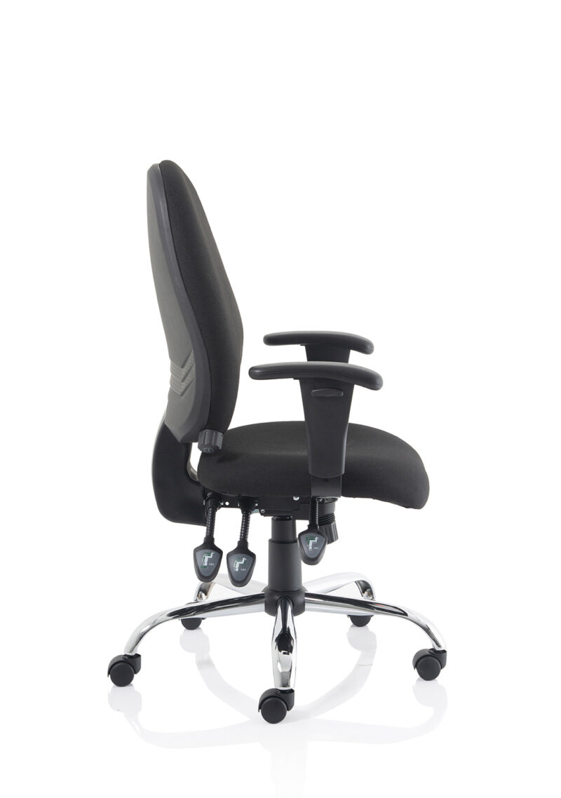 lisbon medium back task operator office chair with height adjustable arms